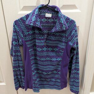 Columbia Purple and Teal Columbia Pullover